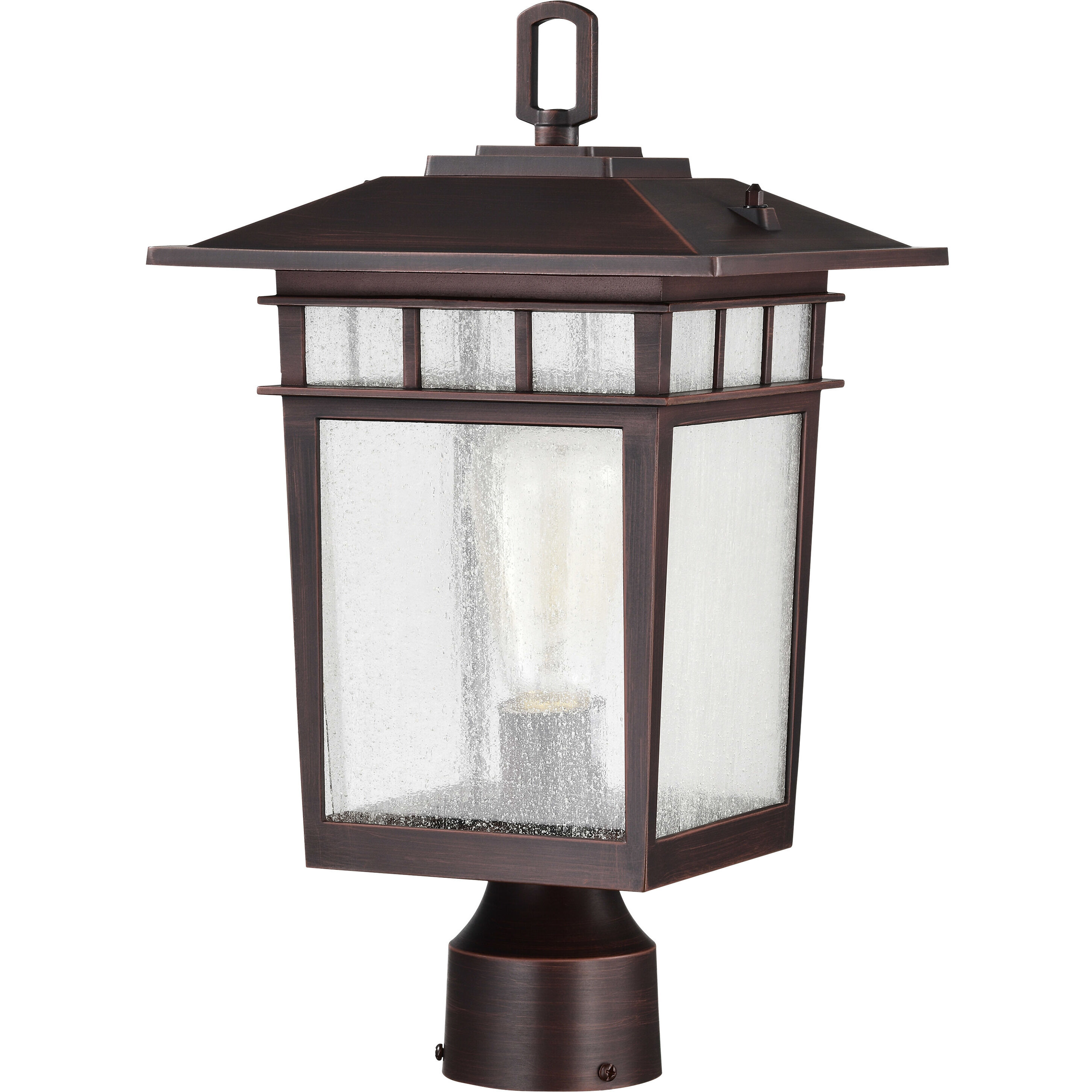 Cove Neck 16 inch Rustic Bronze Post Lantern, Large