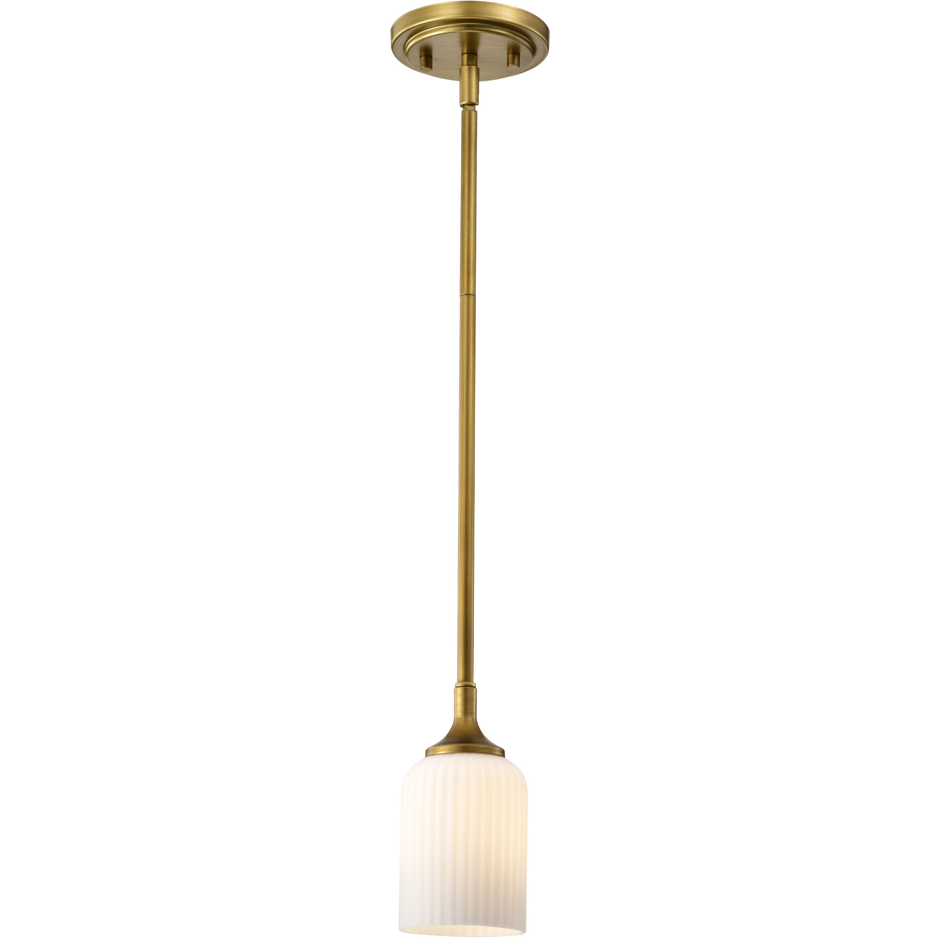 Solara 5 inch Natural Brass Pendant Ceiling Light