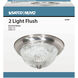 Brentwood 2 Light 13 inch Brushed Nickel Flush Mount Ceiling Light