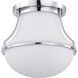 Valdora 1 Light 14 inch Polished Nickel Flush Mount Ceiling Light