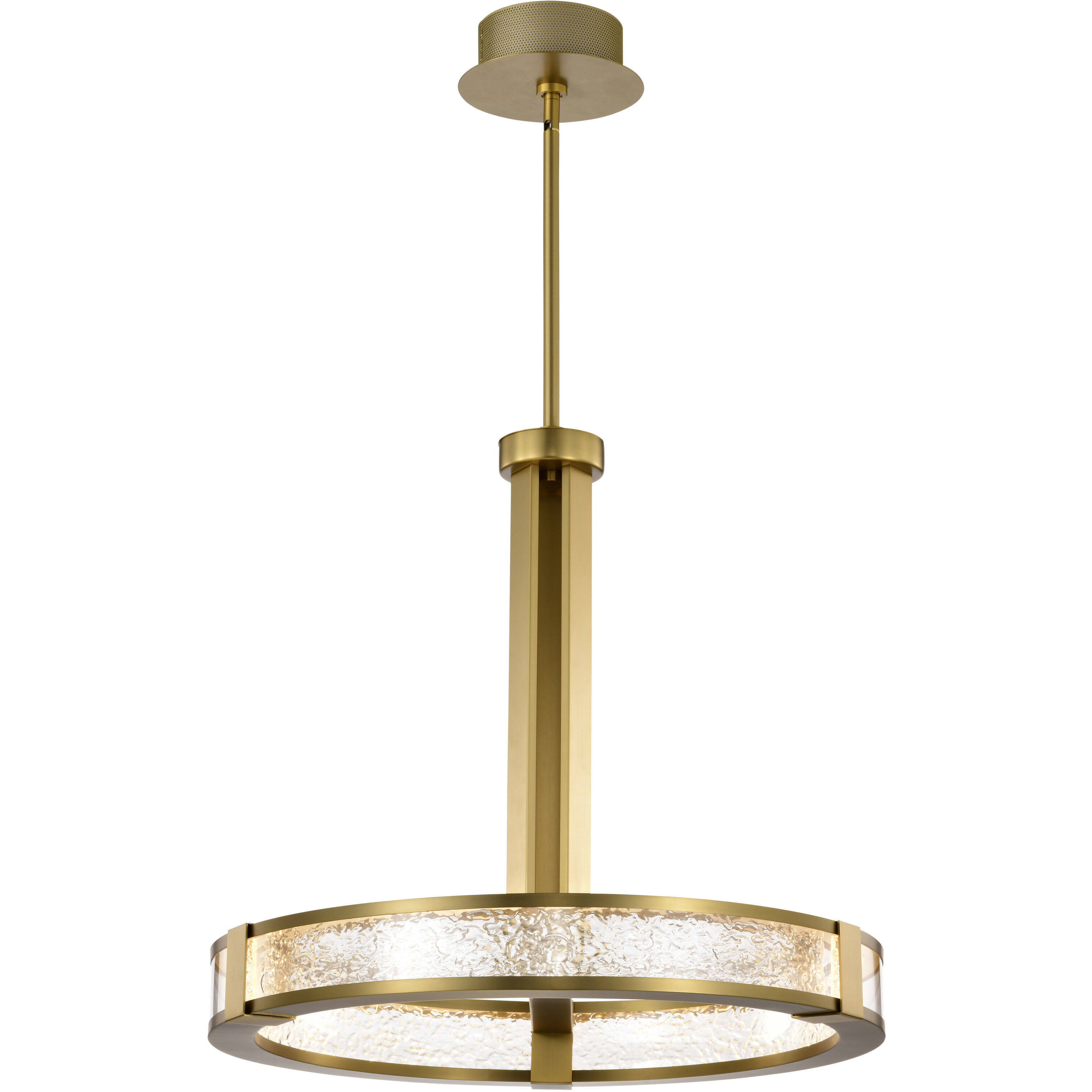 Darrow LED 24 inch Vintage Brass Pendant Ceiling Light