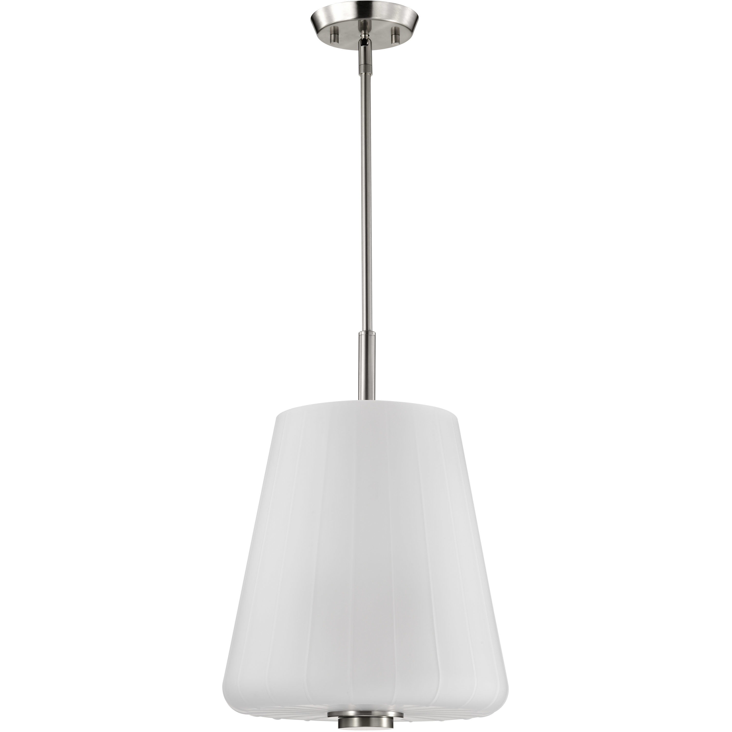 Lune 12 inch Brushed Nickel Pendant Ceiling Light