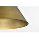 Adina 3 Light 18 inch Natural Brass Pendant Ceiling Light