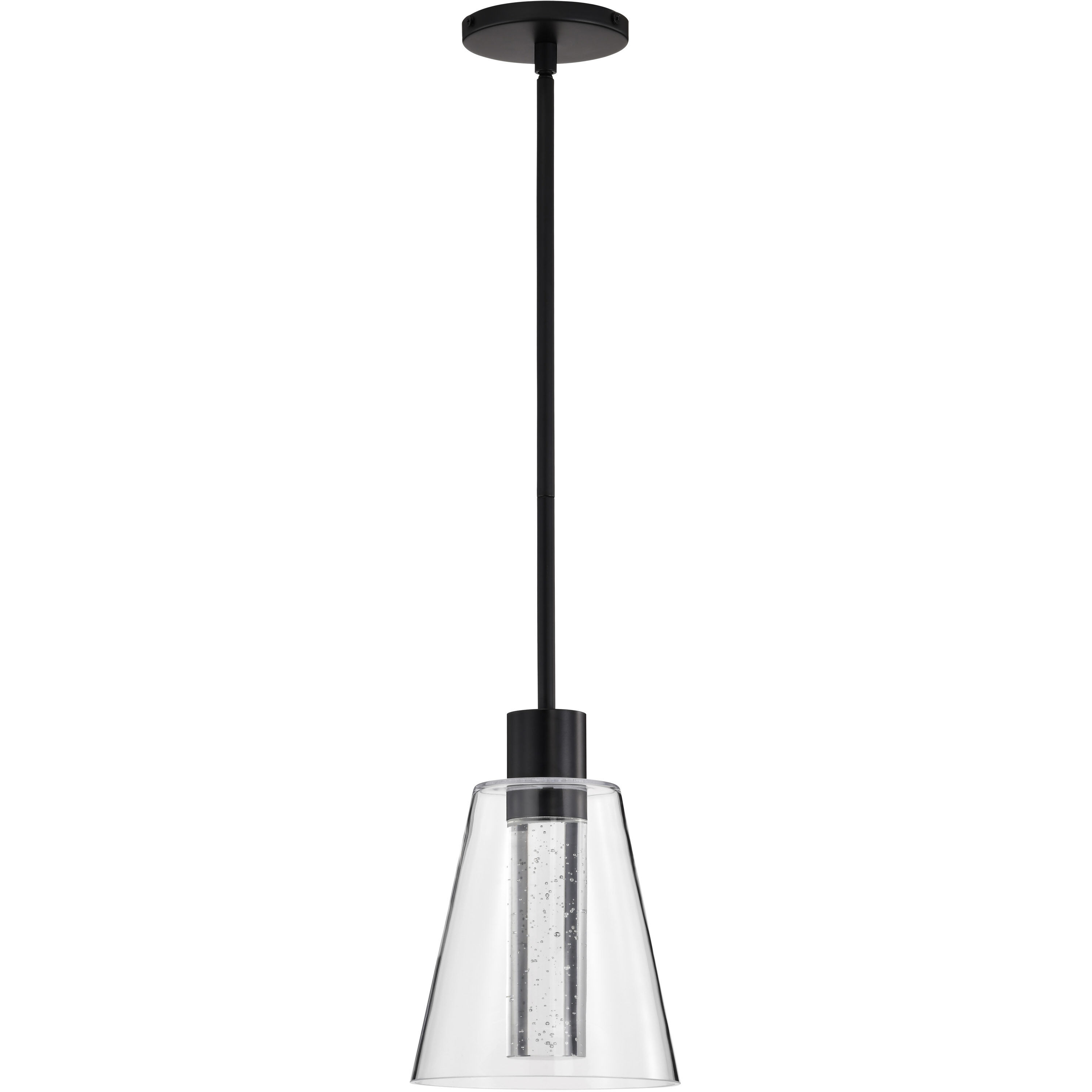 Aura LED 7.25 inch Matte Black Pendant Ceiling Light