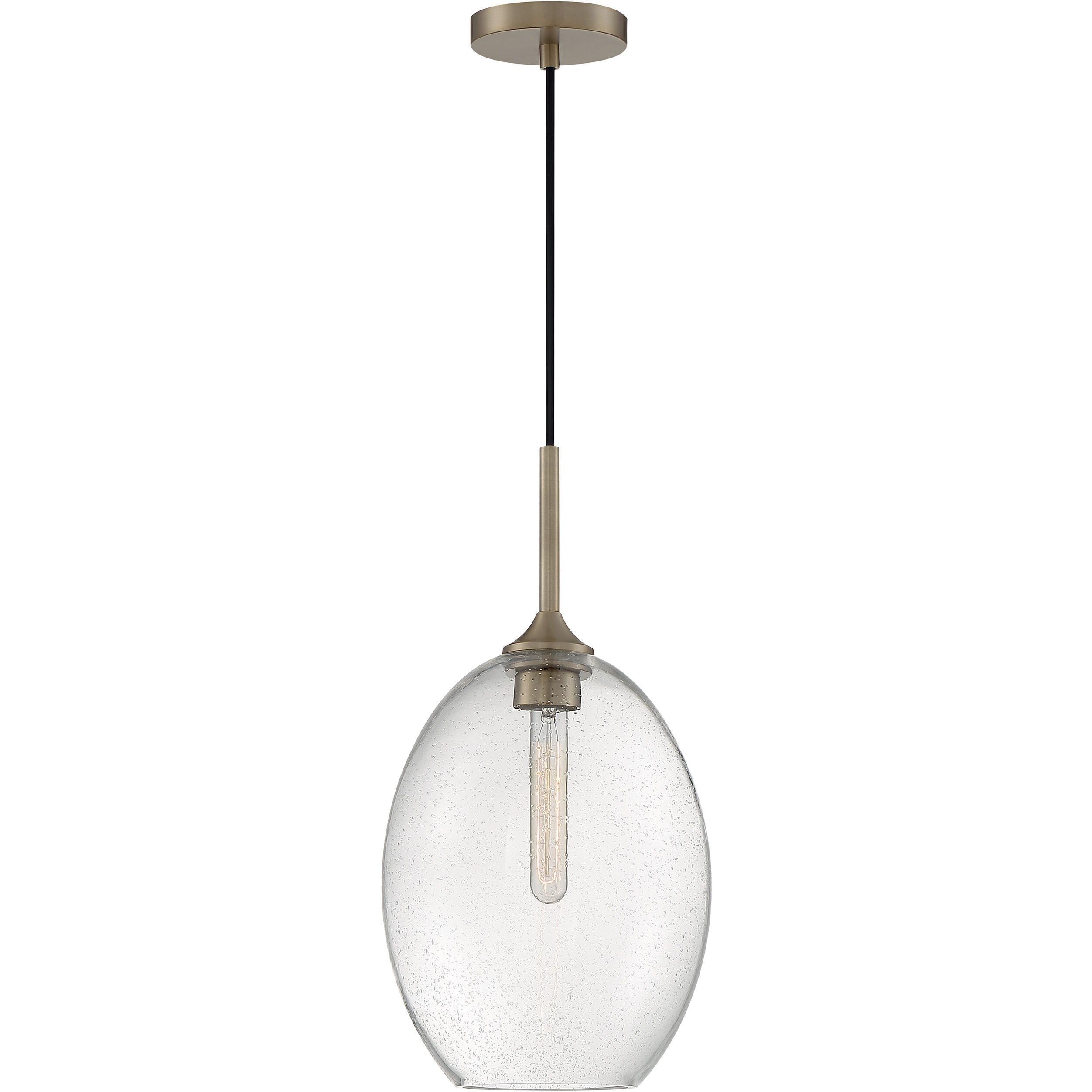 Aria 1 Light 9.63 inch Burnished Brass Pendant Ceiling Light
