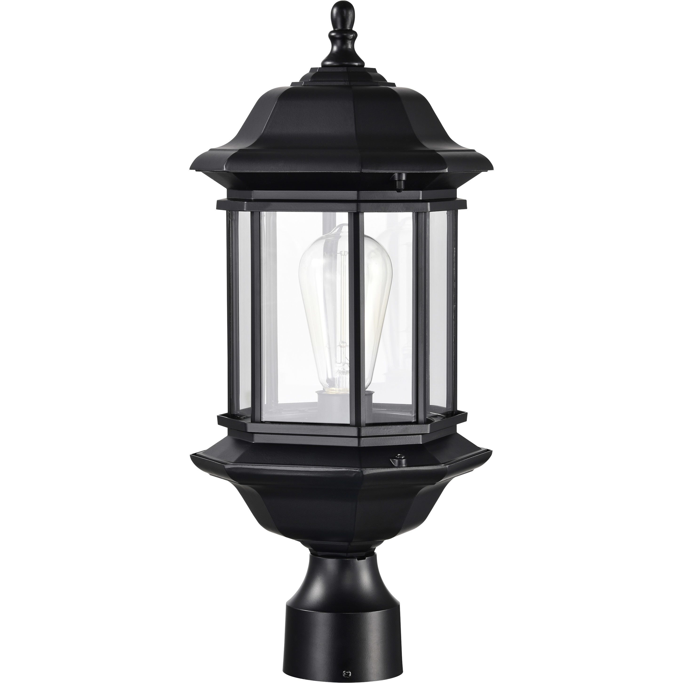 Hopkins 19 inch Matte Black Post Lantern, Large