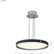 Bandon LED 19.5 inch Gray Pendant Ceiling Light