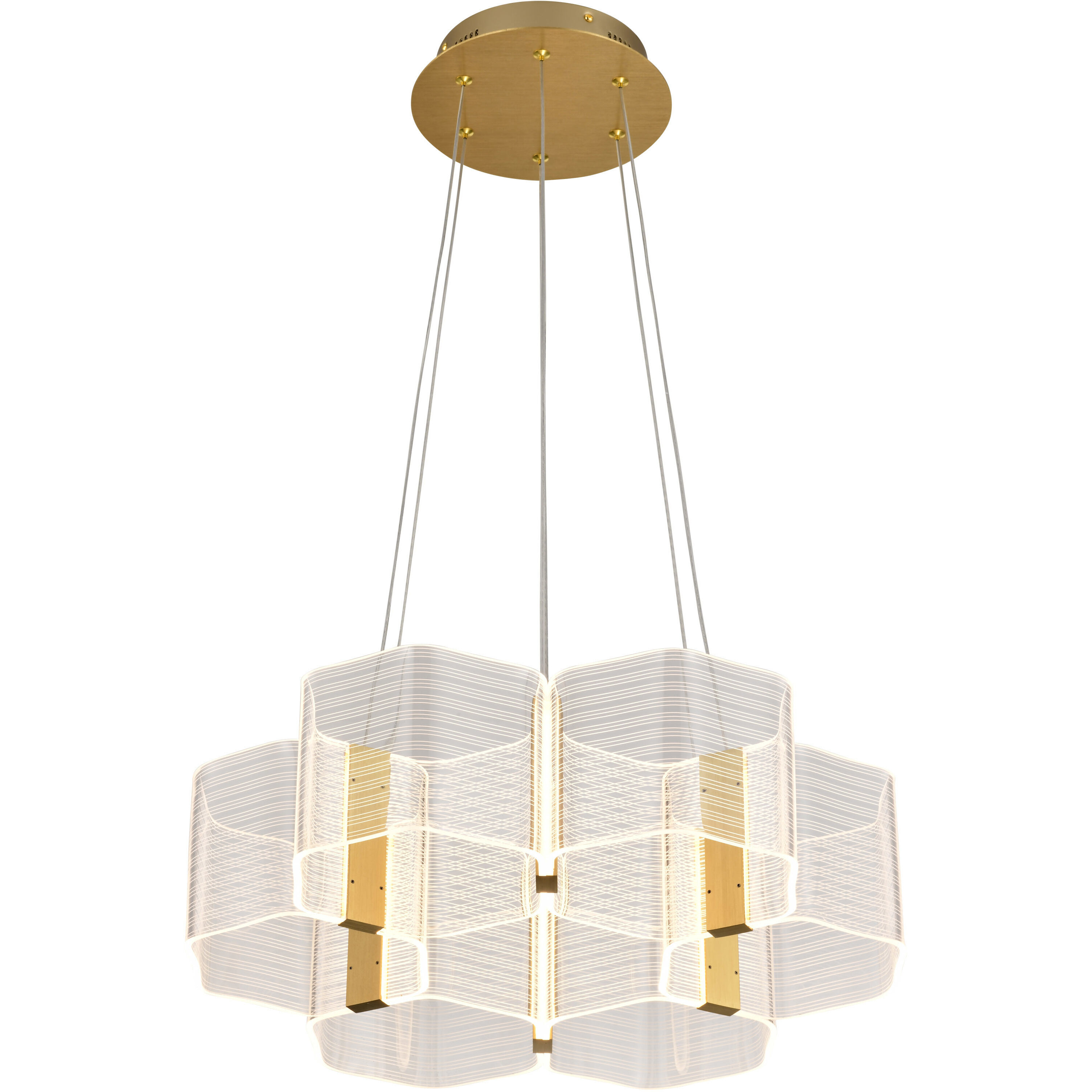 Kenzo LED 20.5 inch Polished Anodized Bronze Chandelier Ceiling Light