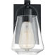 Skybridge 1 Light 5 inch Matte Black Vanity Light Wall Light