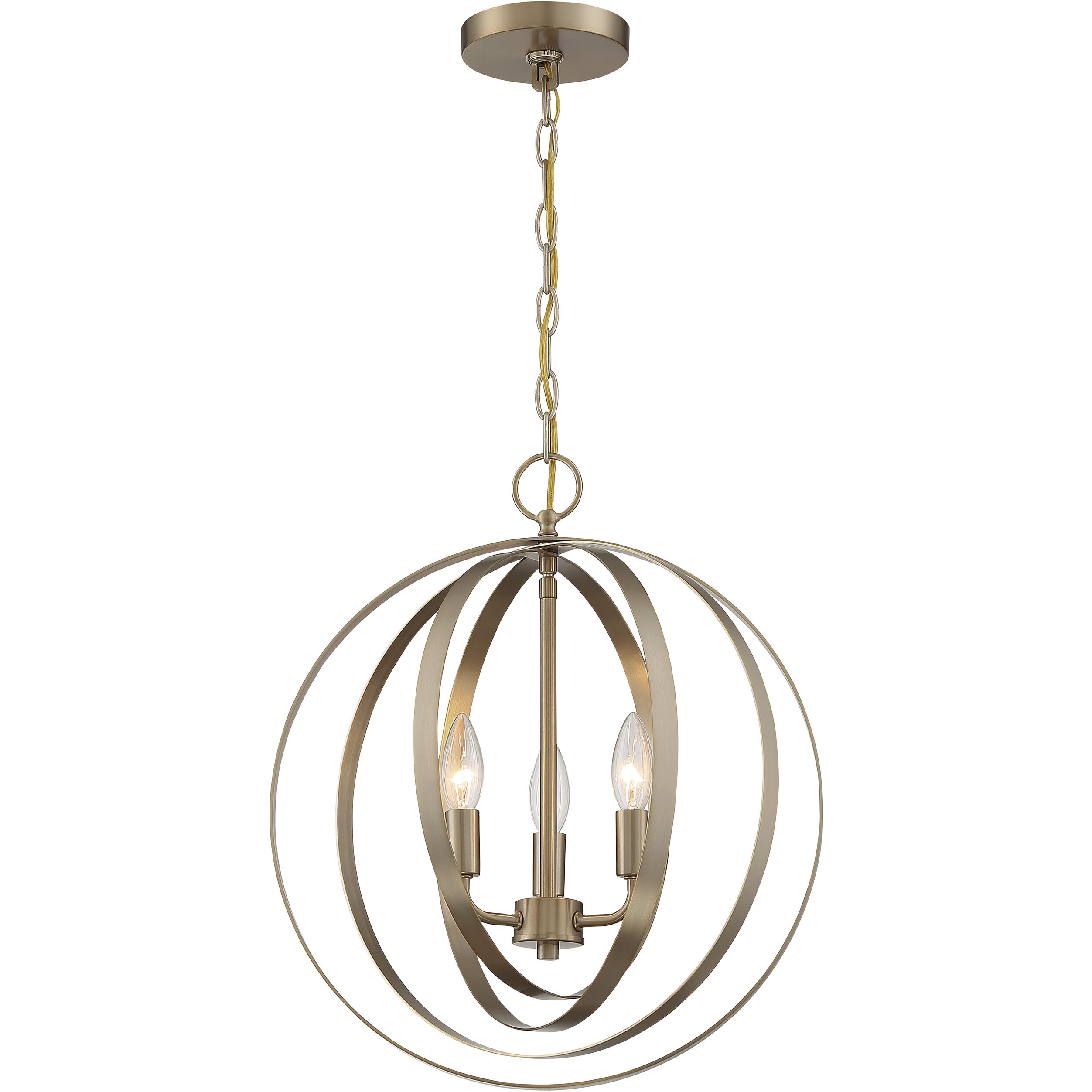 Pendleton 3 Light 16 inch Burnished Brass Pendant Ceiling Light