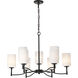 Liam 30 inch Matte Black Chandelier Ceiling Light
