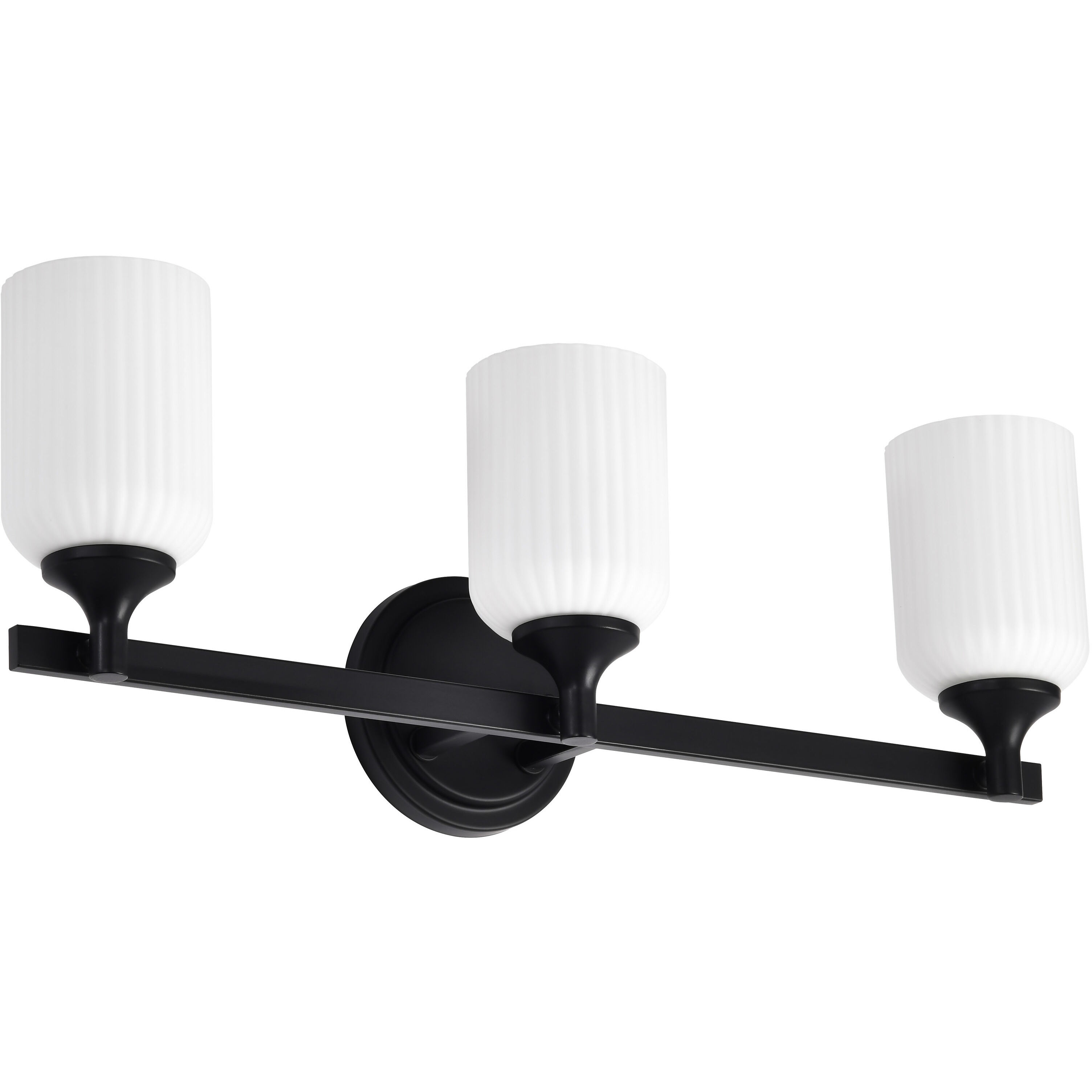 Solara 23 inch Matte Black Vanity Wall Light
