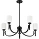 Solara 30 inch Matte Black Chandelier Ceiling Light