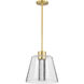 Aura LED 12 inch Brushed Brass Pendant Ceiling Light