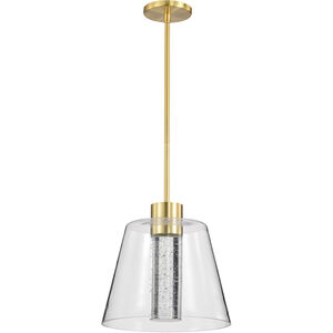 Aura LED 12 inch Brushed Brass Pendant Ceiling Light