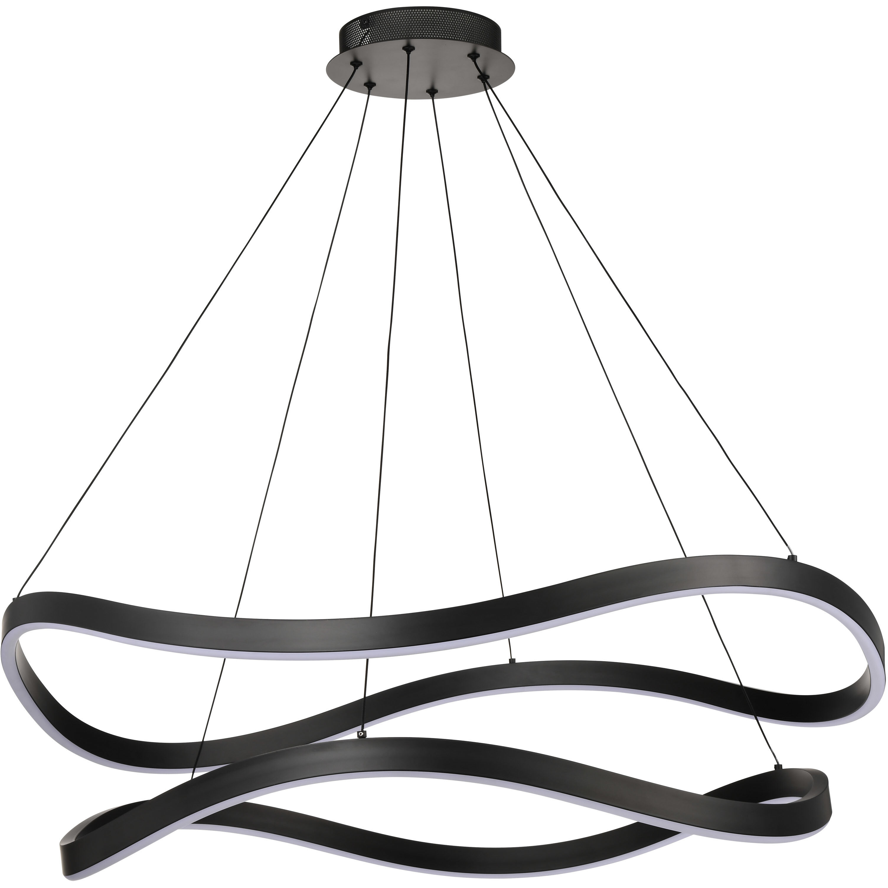 Sylas LED 37.4 inch Matte Black Pendant Ceiling Light
