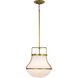 Valdora 1 Light 14 inch Natural Brass Pendant Ceiling Light