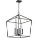 Emma 4 Light 17 inch Matte Black Pendant Ceiling Light