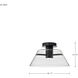 Edmond LED 17 inch Matte Black Semi Flush Mount Ceiling Light
