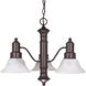 Gotham 3 Light 22.5 inch Old Bronze Chandelier Ceiling Light