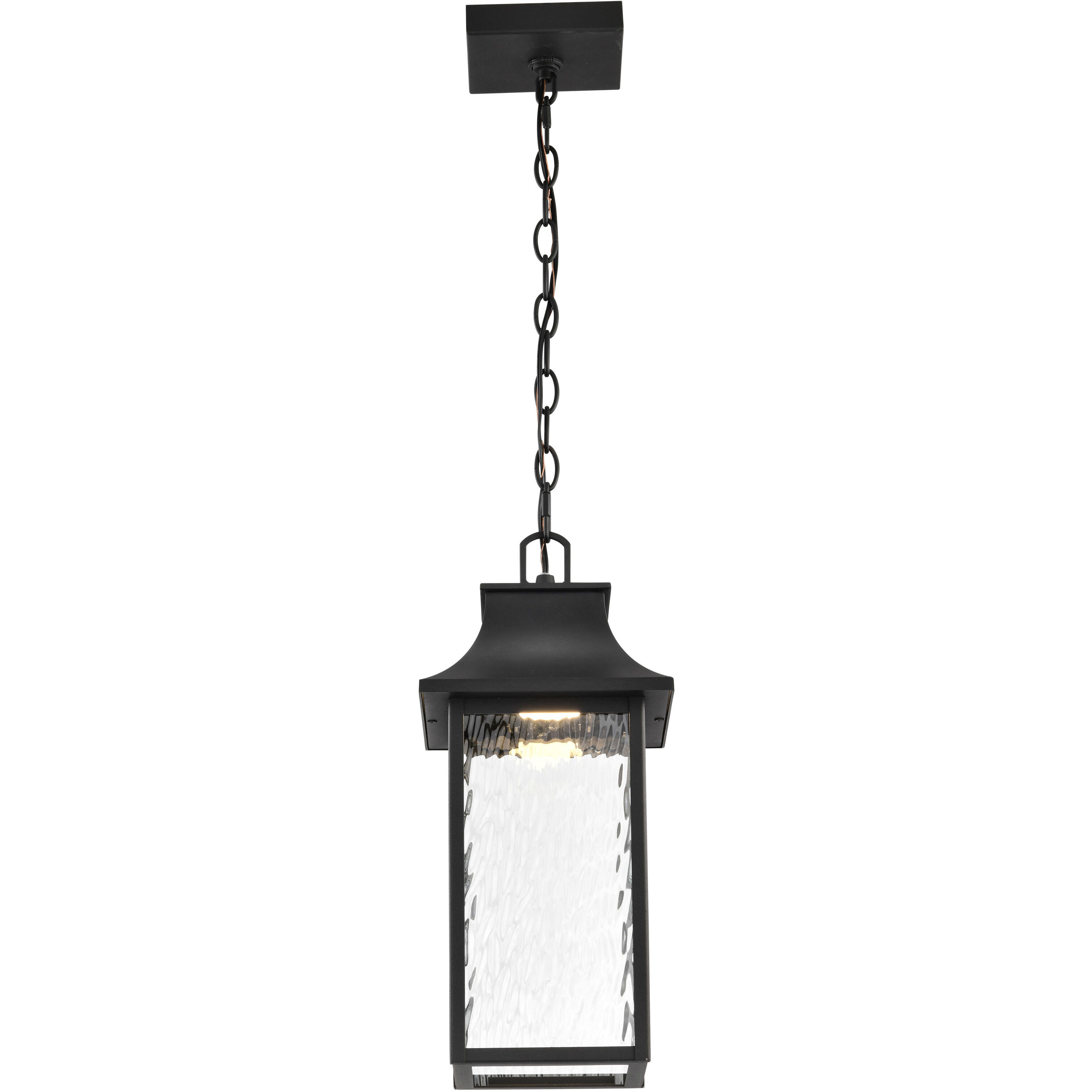 Austen LED Matte Black Outdoor Hanging Fixture