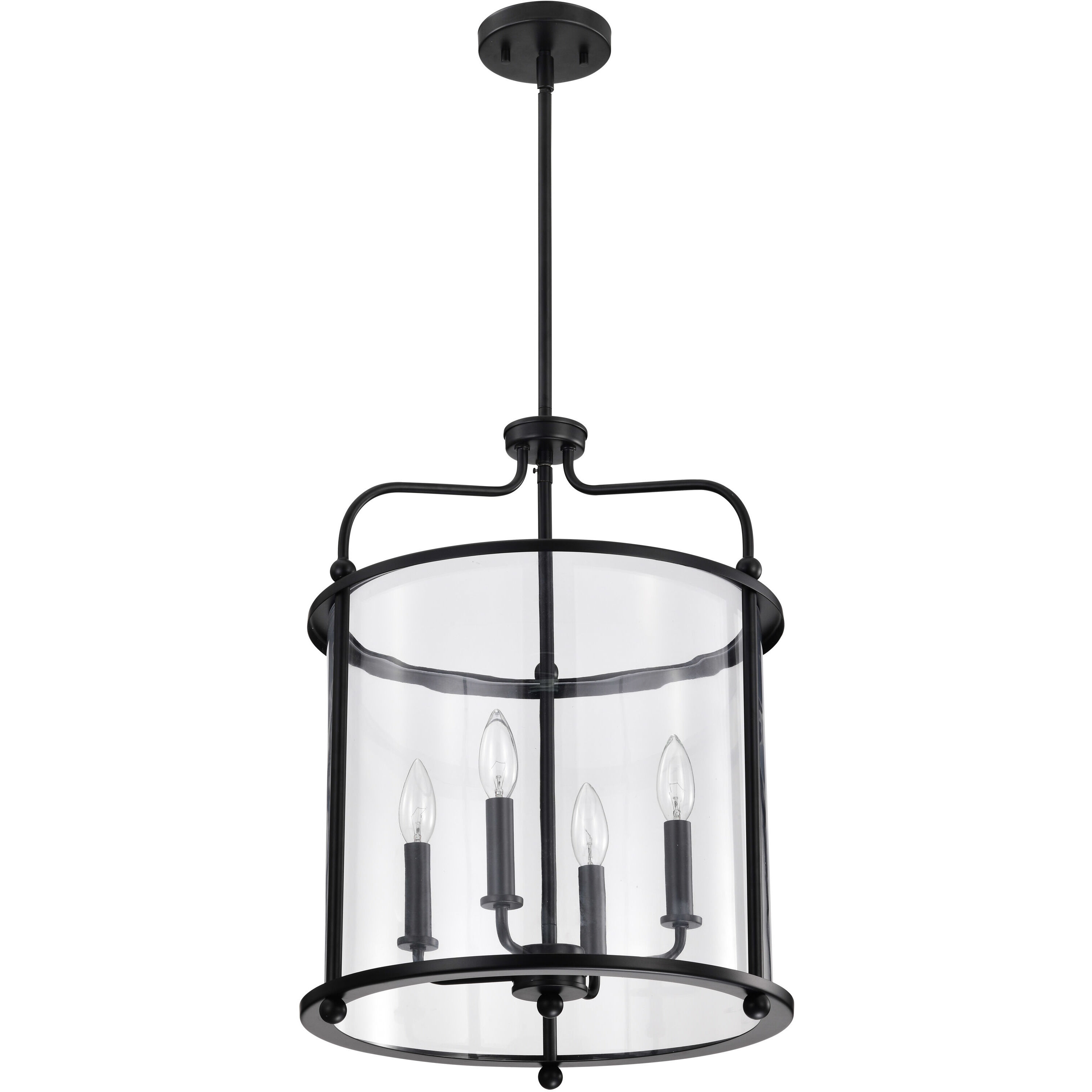 Yorktown 4 Light 16 inch Matte Black Pendant Ceiling Light