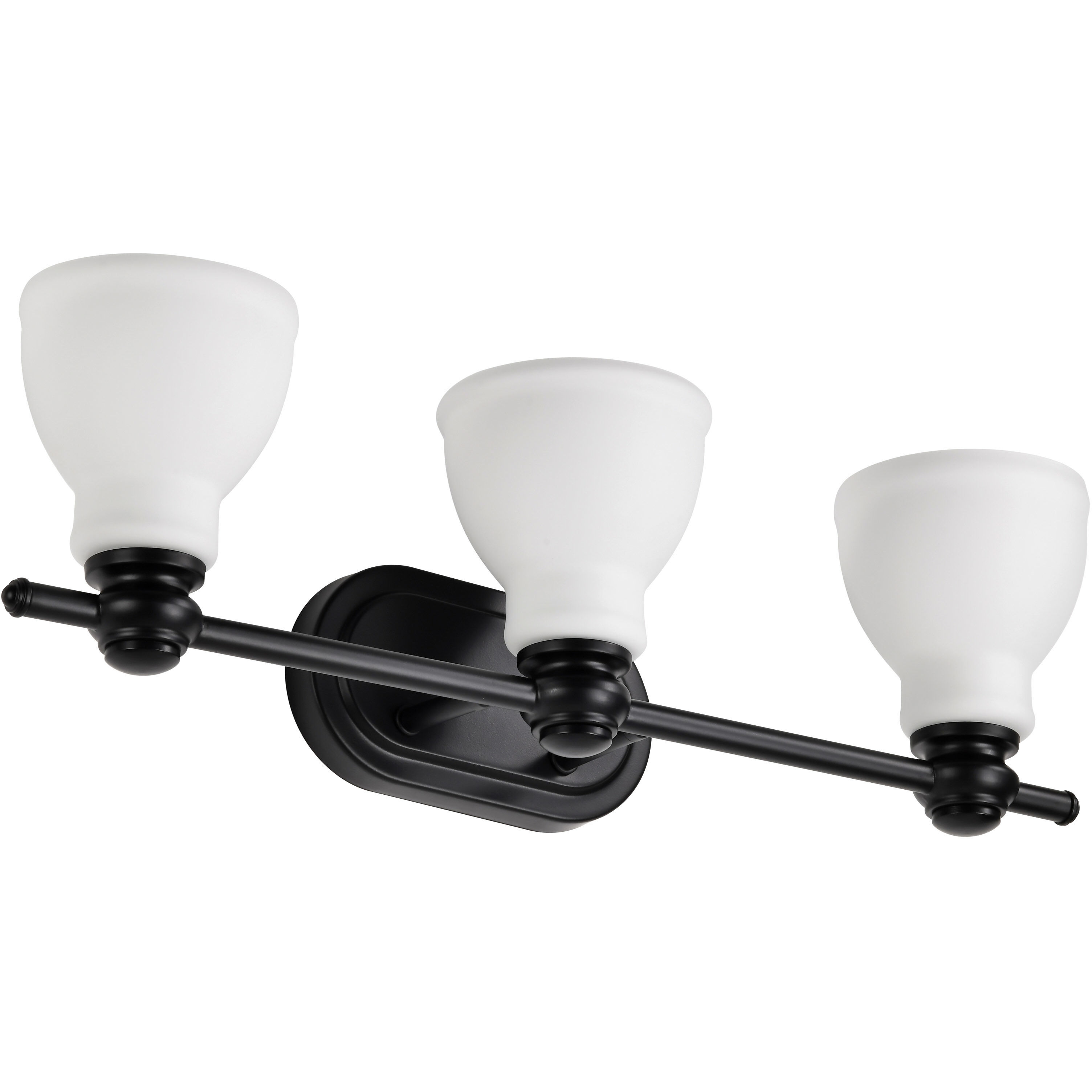 Russel 3 Light 24 inch Matte Black Vanity Light Wall Light