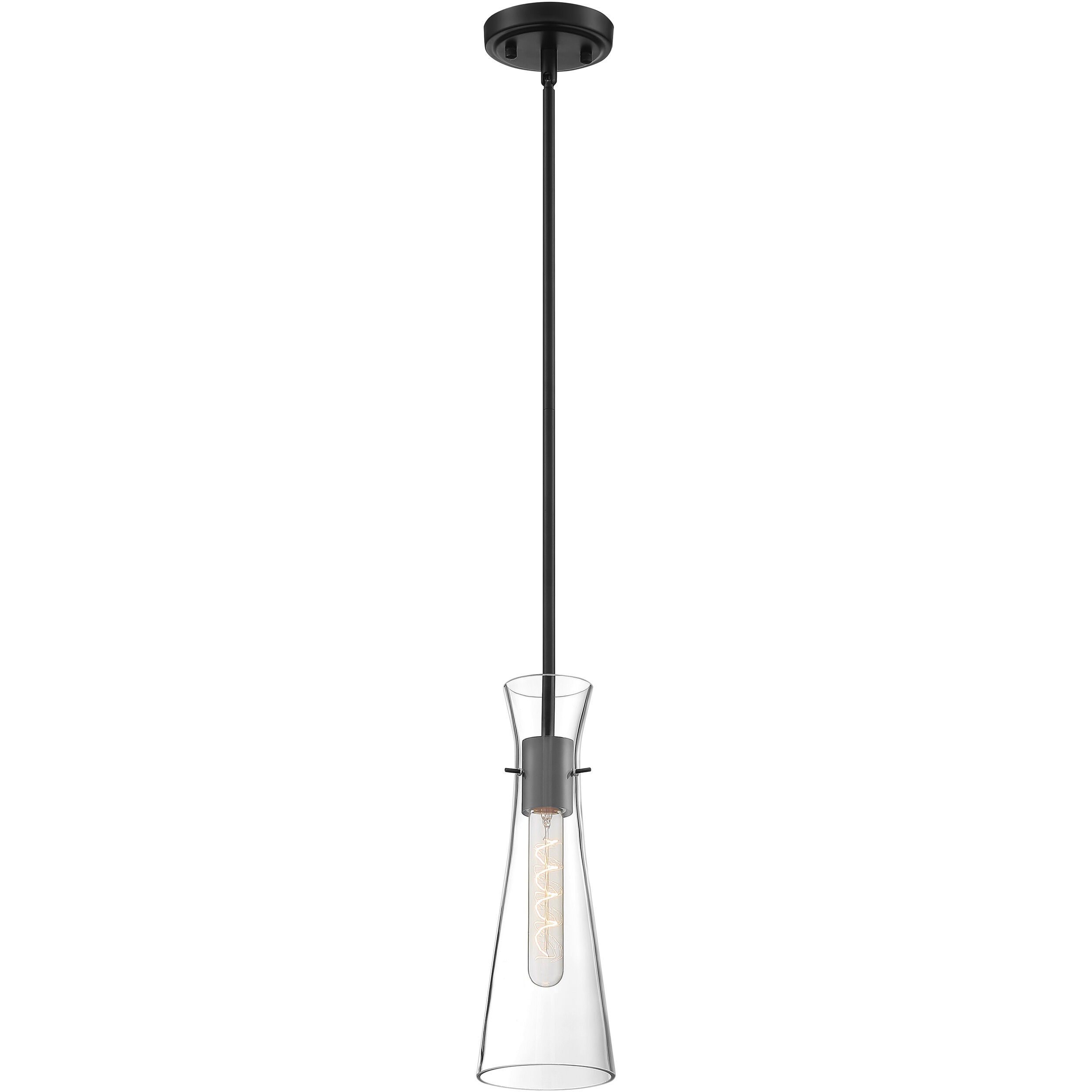 Bahari 1 Light 4 inch Black Pendant Ceiling Light