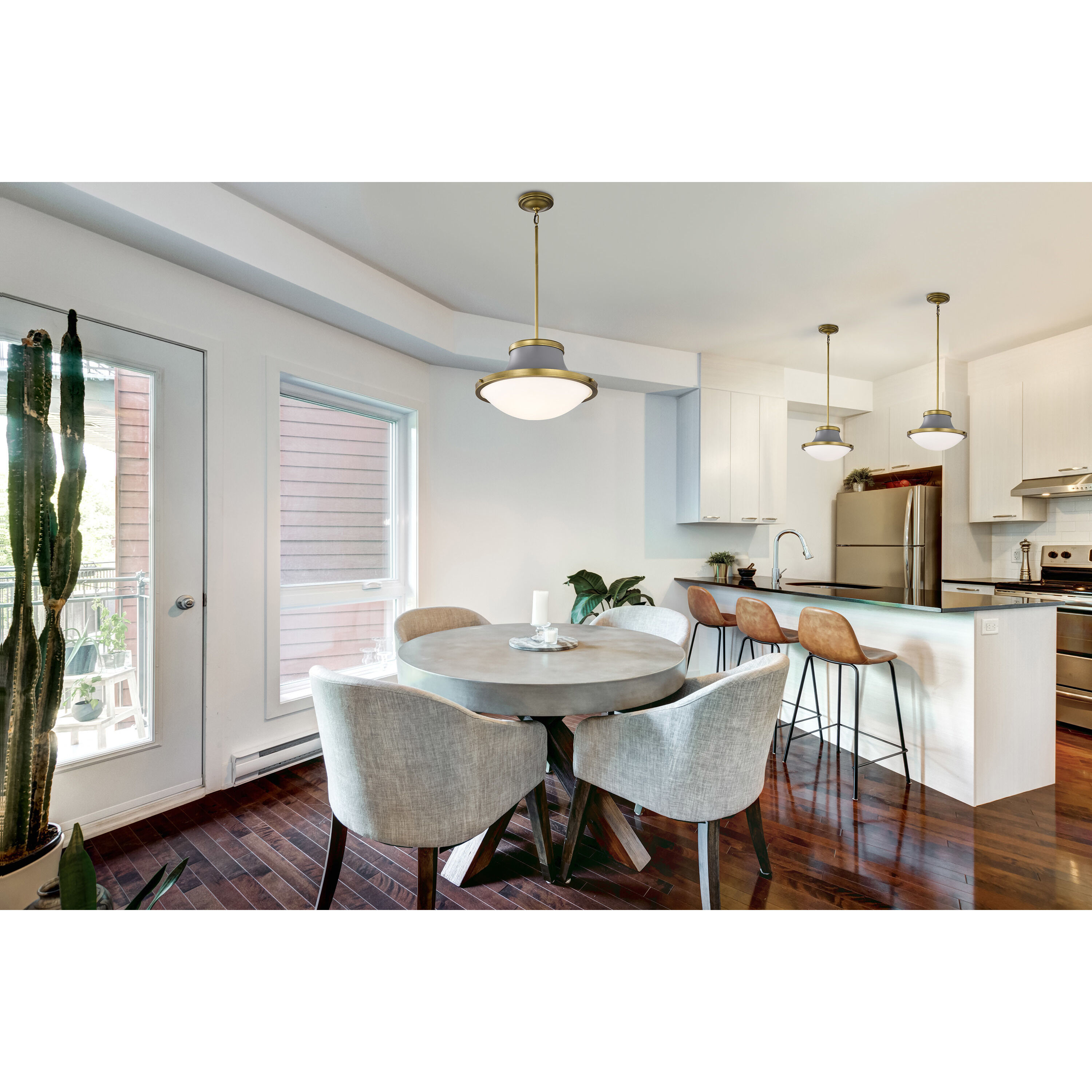 Lafayette 1 Light 14 inch Matte Gray Pendant Ceiling Light