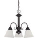 Ballerina 3 Light 20 inch Mahogany Bronze Chandelier Ceiling Light