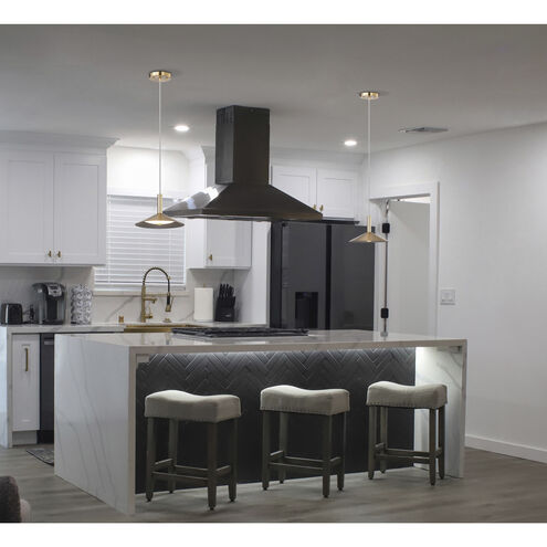 Corrine LED 9.88 inch Burnished Brass Pendant Ceiling Light