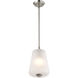 Lune 8 inch Brushed Nickel Pendant Ceiling Light