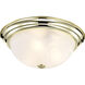 Brentwood 3 Light 15 inch Polished Brass Flush Mount Ceiling Light