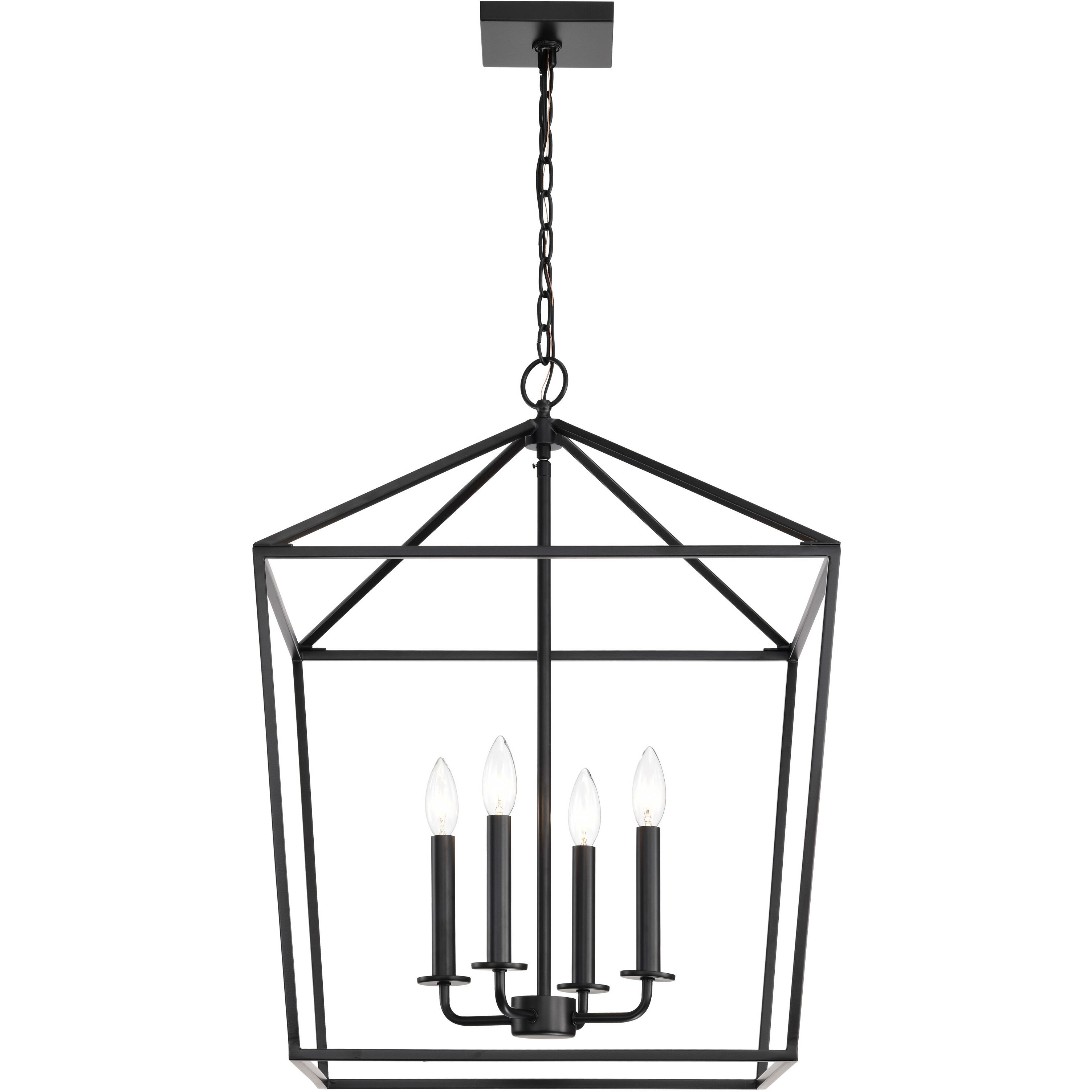 Emma 4 Light 20 inch Matte Black Pendant Ceiling Light