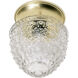 Brentwood 1 Light 5 inch Polished Brass Semi Flush Mount Ceiling Light