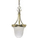 Signature 1 Light 9.75 inch Polished Brass Pendant Ceiling Light