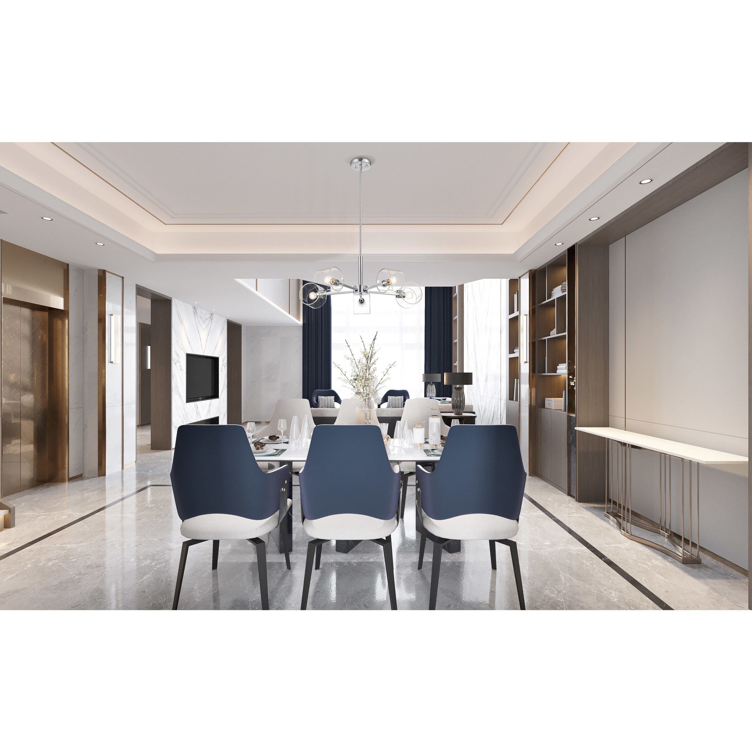 Marlowe 5 Light 28 inch Polished Nickel Chandelier Ceiling Light