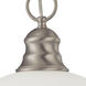 Brentwood 1 Light 16 inch Brushed Nickel Pendant Ceiling Light