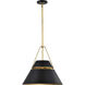 Adina 3 Light 18 inch Matte Black Pendant Ceiling Light