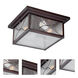 Vega 2 Light 11 inch Classic Bronze Outdoor Flush Mount