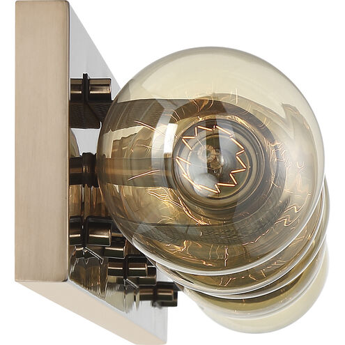 Passage 6 Light 45 inch Copper Brushed Brass and Black Vanity Light Wall Light