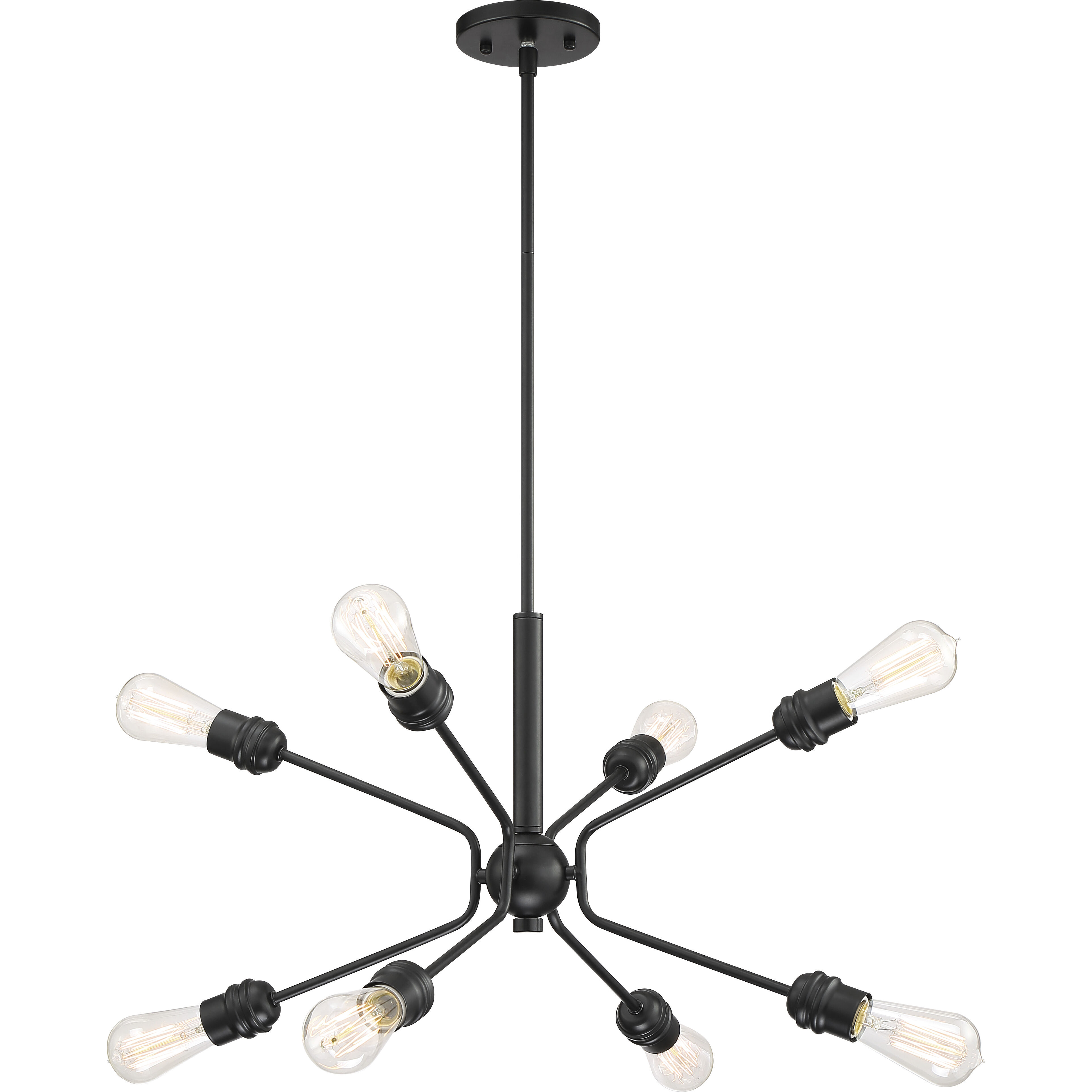 Faraday 8 Light 30.13 inch Black Pendant Ceiling Light
