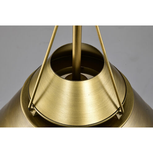 Adina 1 Light 12.75 inch Natural Brass Pendant Ceiling Light
