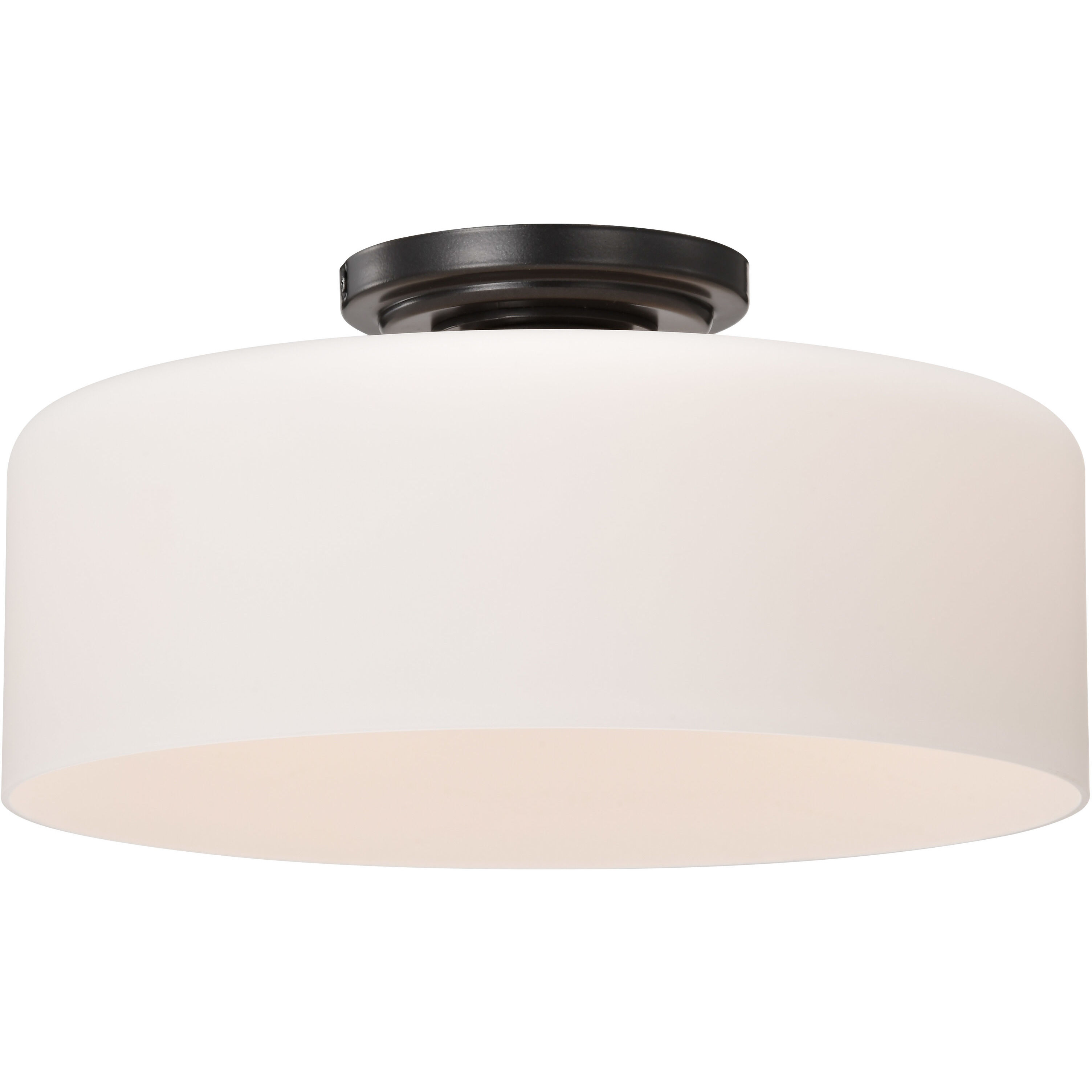 Warren 13.13 inch Gun Metal Semi Flush Mount Ceiling Light