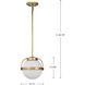 Lakeshore 1 Light 10 inch Natural Brass Pendant Ceiling Light