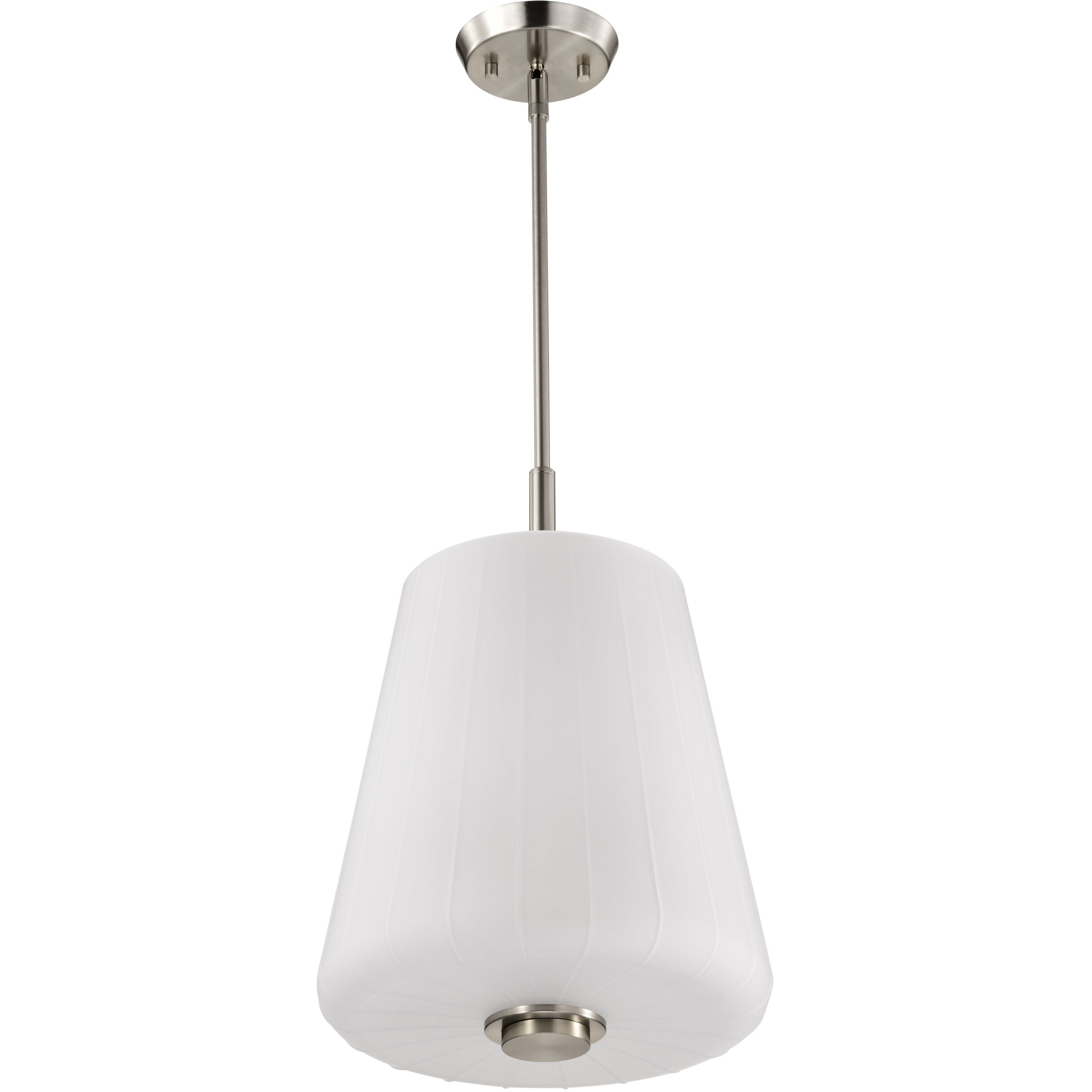 Lune 12 inch Brushed Nickel Pendant Ceiling Light