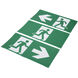 Running Man LED 19.74 inch Brushed Aluminum Exit & Emergency Ceiling Light