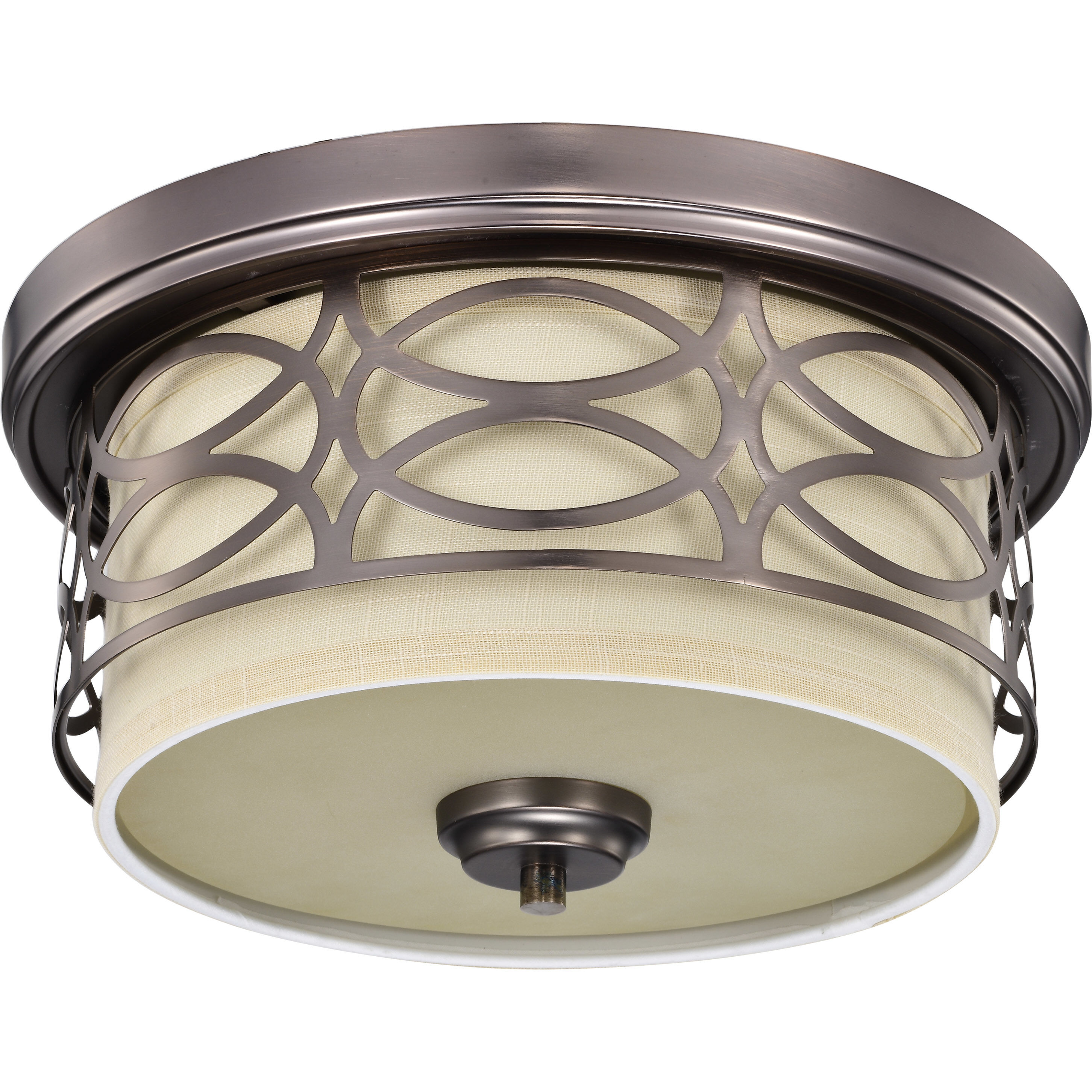 Harlow 2 Light 13.38 inch Hazel Bronze Flush Mount Ceiling Light