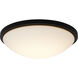 Button LED 17 inch Matte Black LED Flush Mount Ceiling Light