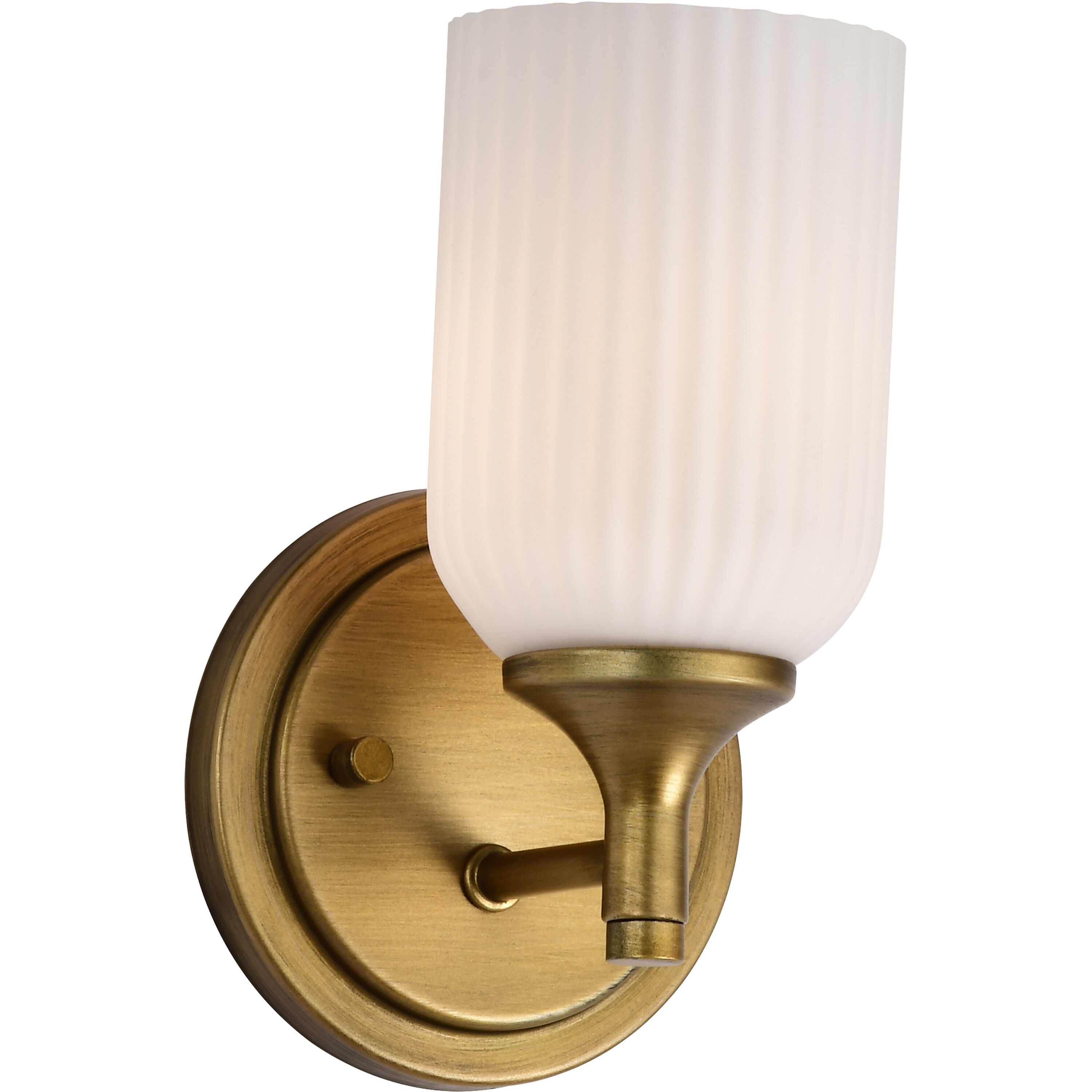 Solara 5 inch Natural Brass Vanity Wall Light